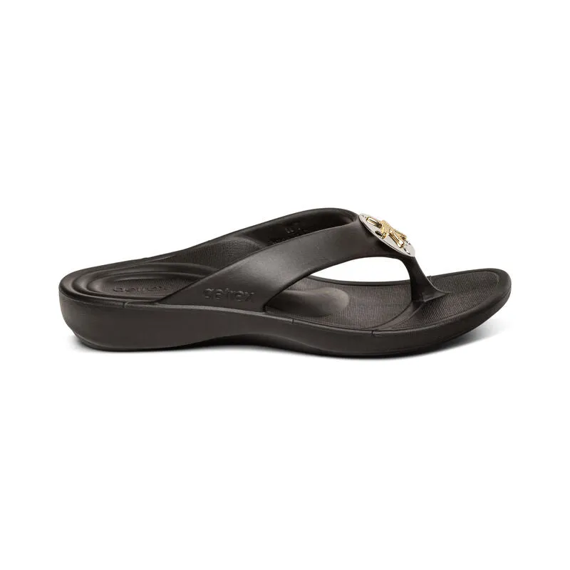 Aetrex Women’s Maui Starfish Black