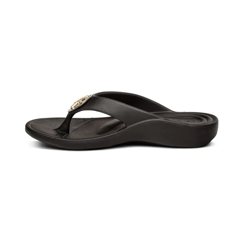 Aetrex Women’s Maui Starfish Black