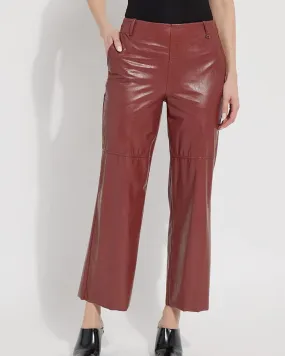Aimee Vegan Leather Pant In Auburn | Auburn