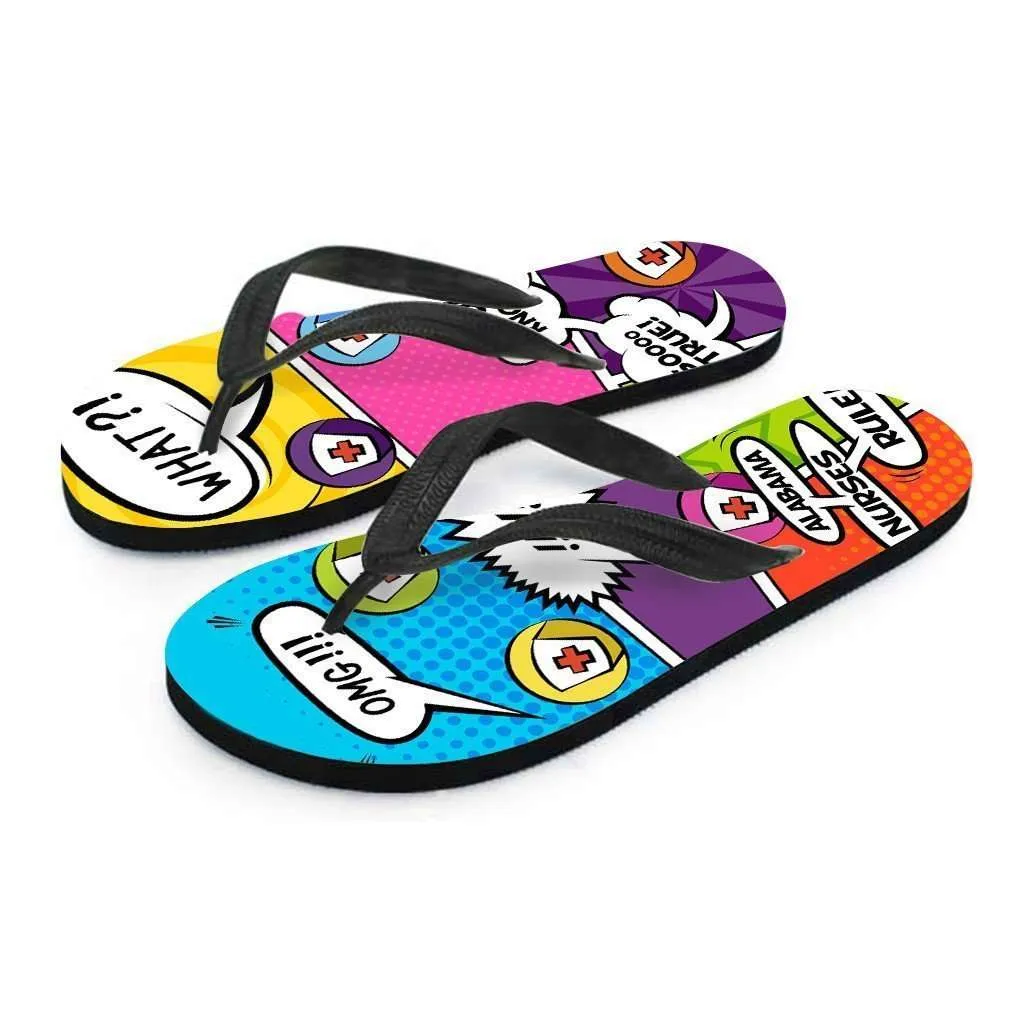 Alabama Comic Nurse Flip-Flops