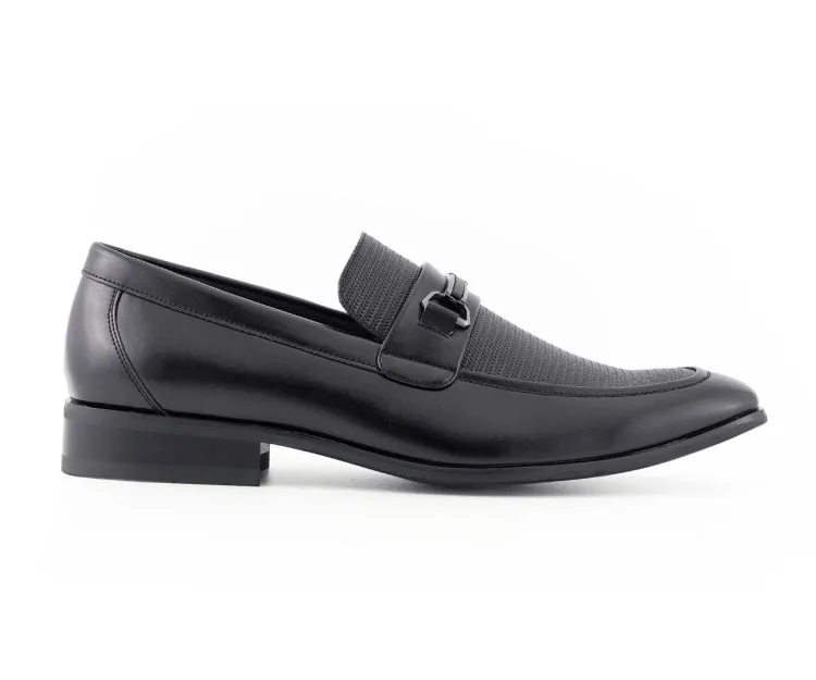 Amali Gerald Black Men’s Slip On Loafers Rubber Sole