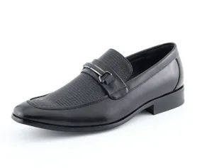 Amali Gerald Black Men’s Slip On Loafers Rubber Sole