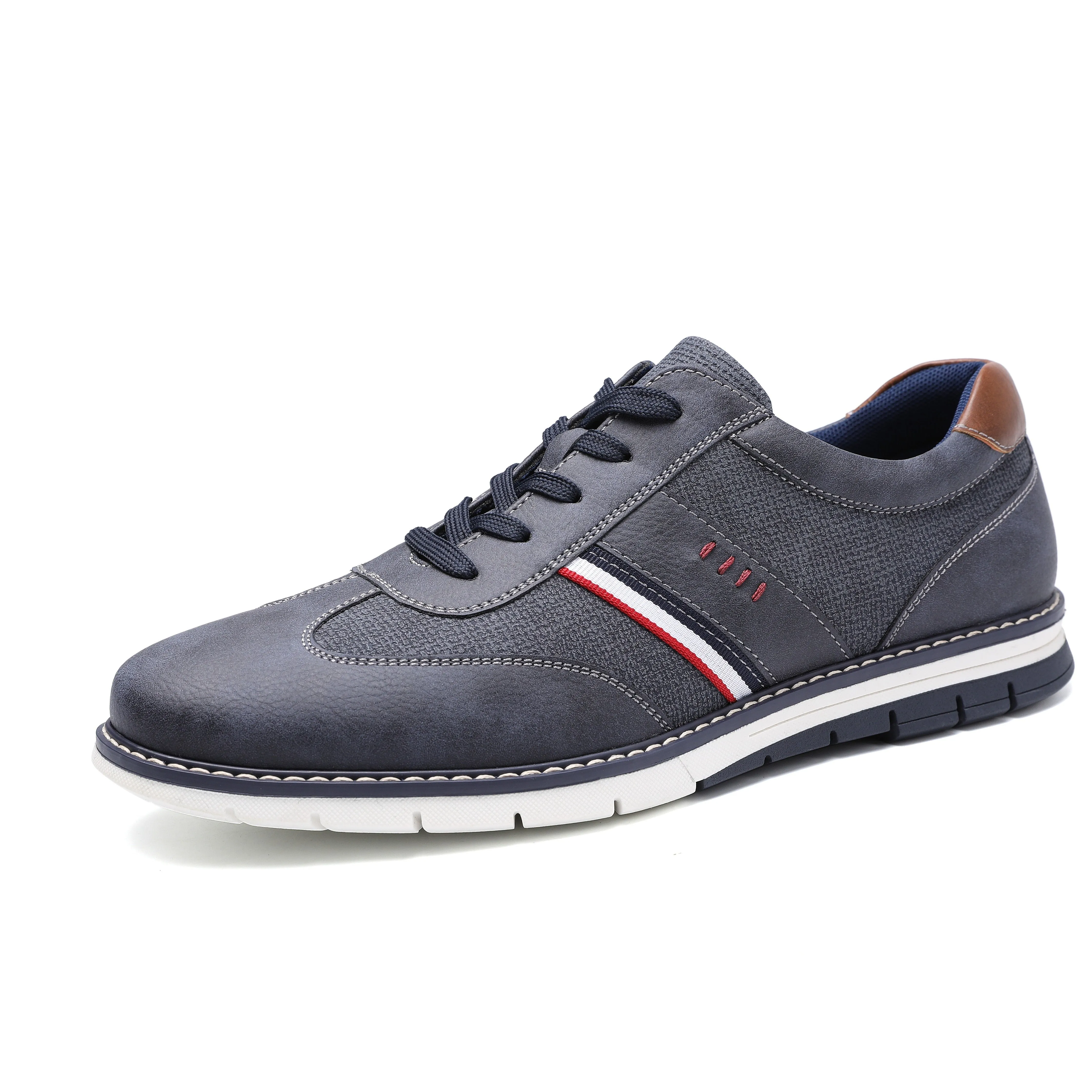 Angelo Ricci™ Brand Designer Autumn Lightweight Leather Sneakers