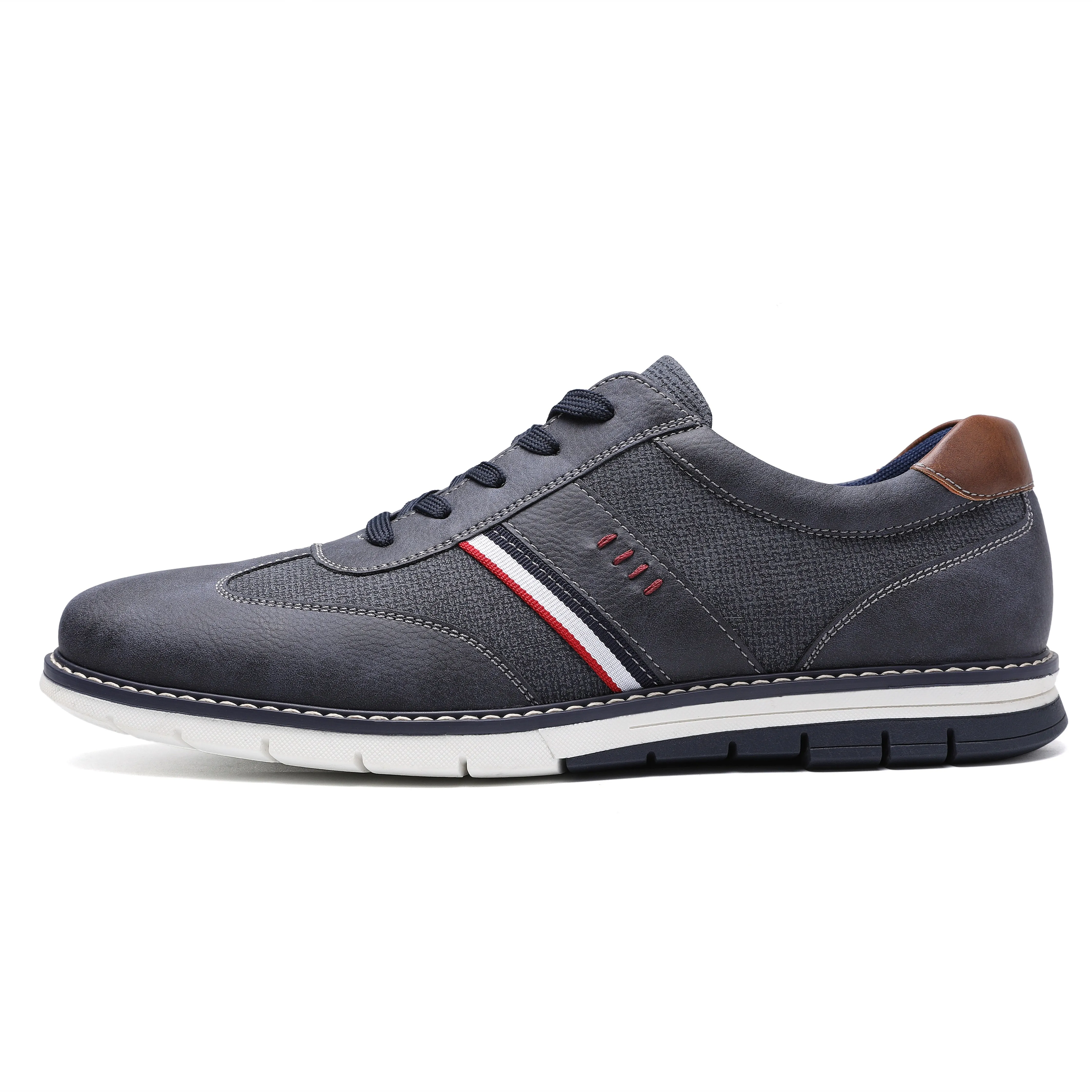 Angelo Ricci™ Brand Designer Autumn Lightweight Leather Sneakers