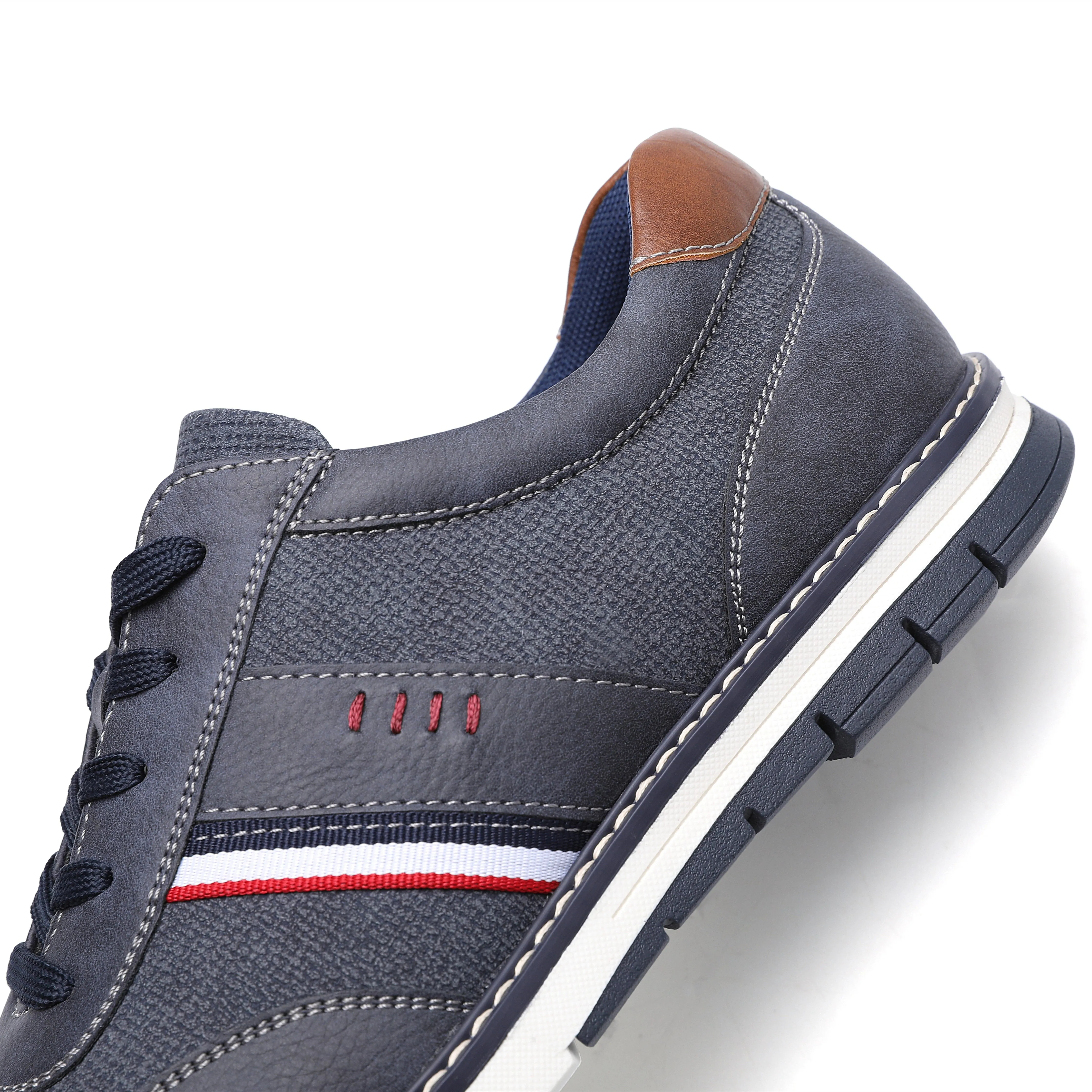 Angelo Ricci™ Brand Designer Autumn Lightweight Leather Sneakers