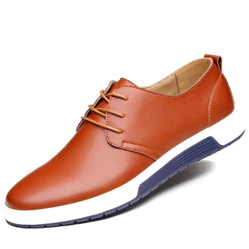 Angelo Ricci™ Casual Leather Comfortable Flat Shoes