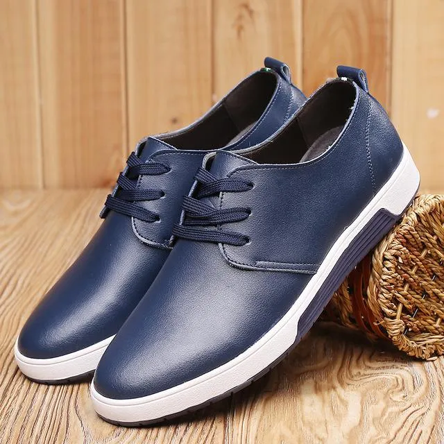 Angelo Ricci™ Casual Leather Comfortable Flat Shoes