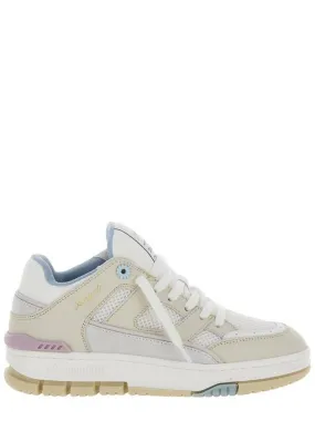 'Area Lo' White And Multicolor Sneakers With Logo Detail In Leather Blend Woman