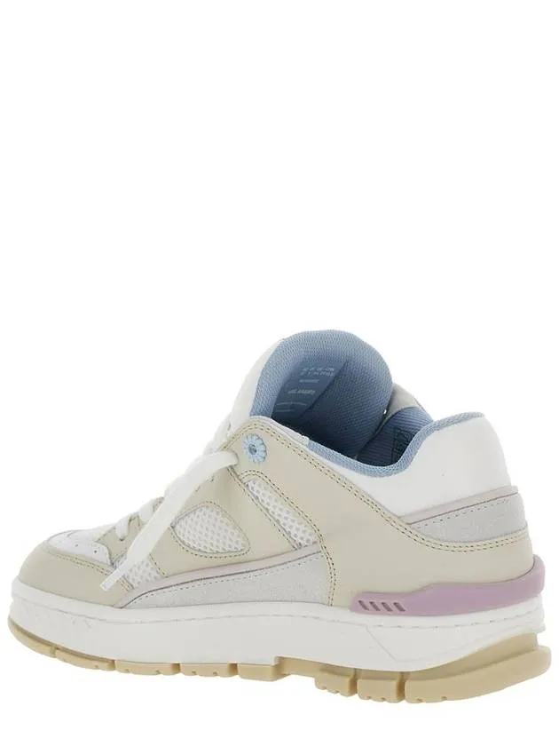 'Area Lo' White And Multicolor Sneakers With Logo Detail In Leather Blend Woman
