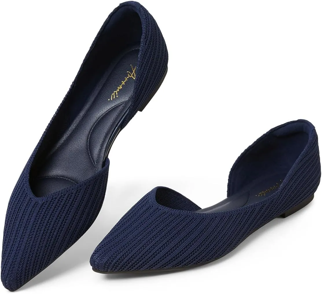 Arromic Women's Flats Shoes Pointed Toe Flats Shoes Slip On Ballet Dressy Flats for Women Daily Work Casual