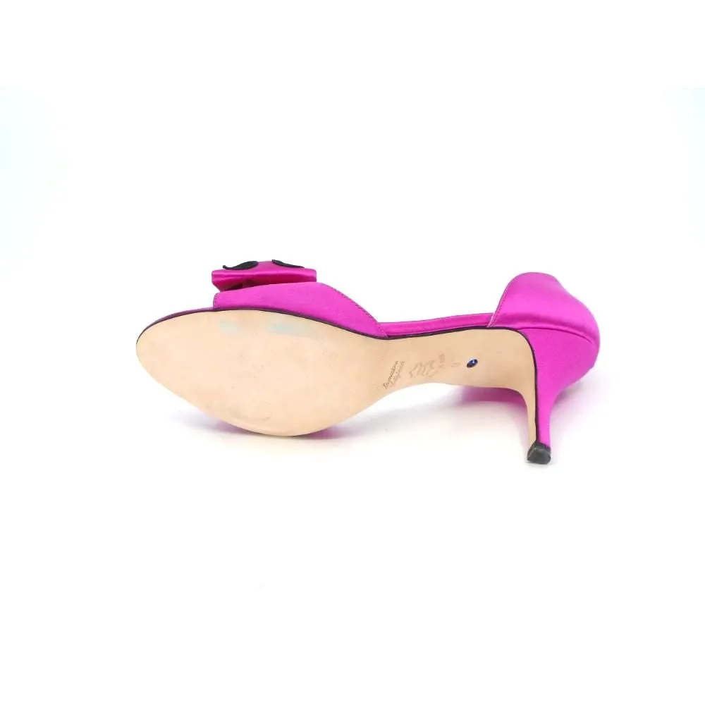Car Hot Pink d'Orsay Satin Something Bleu Pump