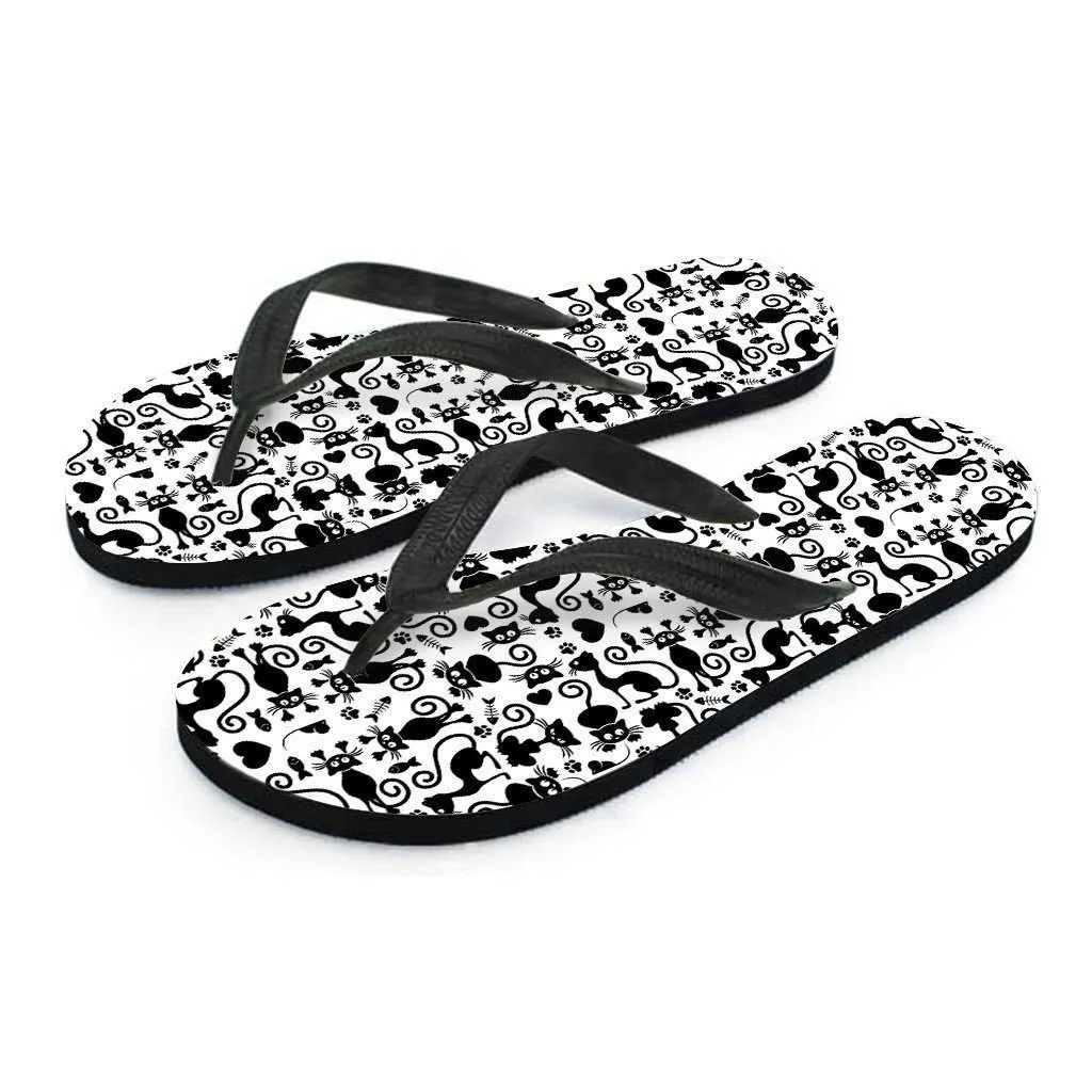 Cats White Flip-Flops