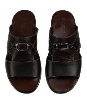 Classic Calf and Printed Lama Leather Sandals