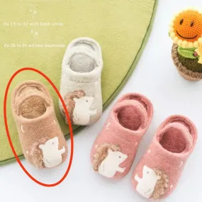 CM Dream Aplic Hedgehog Brown  Soft Winter Slippers 8145