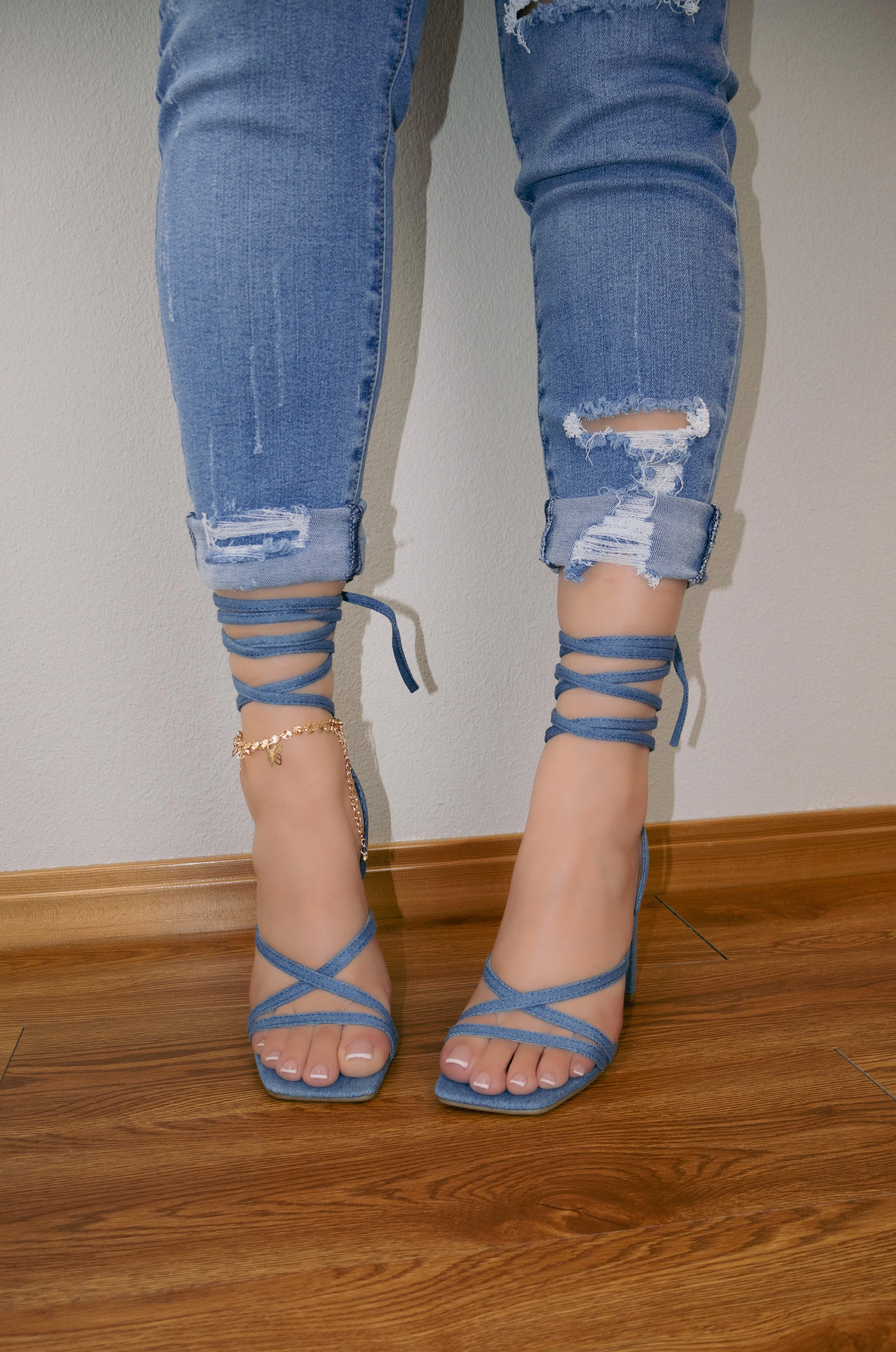 Dakota - Square Toe Lace-Up High Heels, Single Sole Design, Elegant Party Footwear, Chic & Timeless for Evening Events