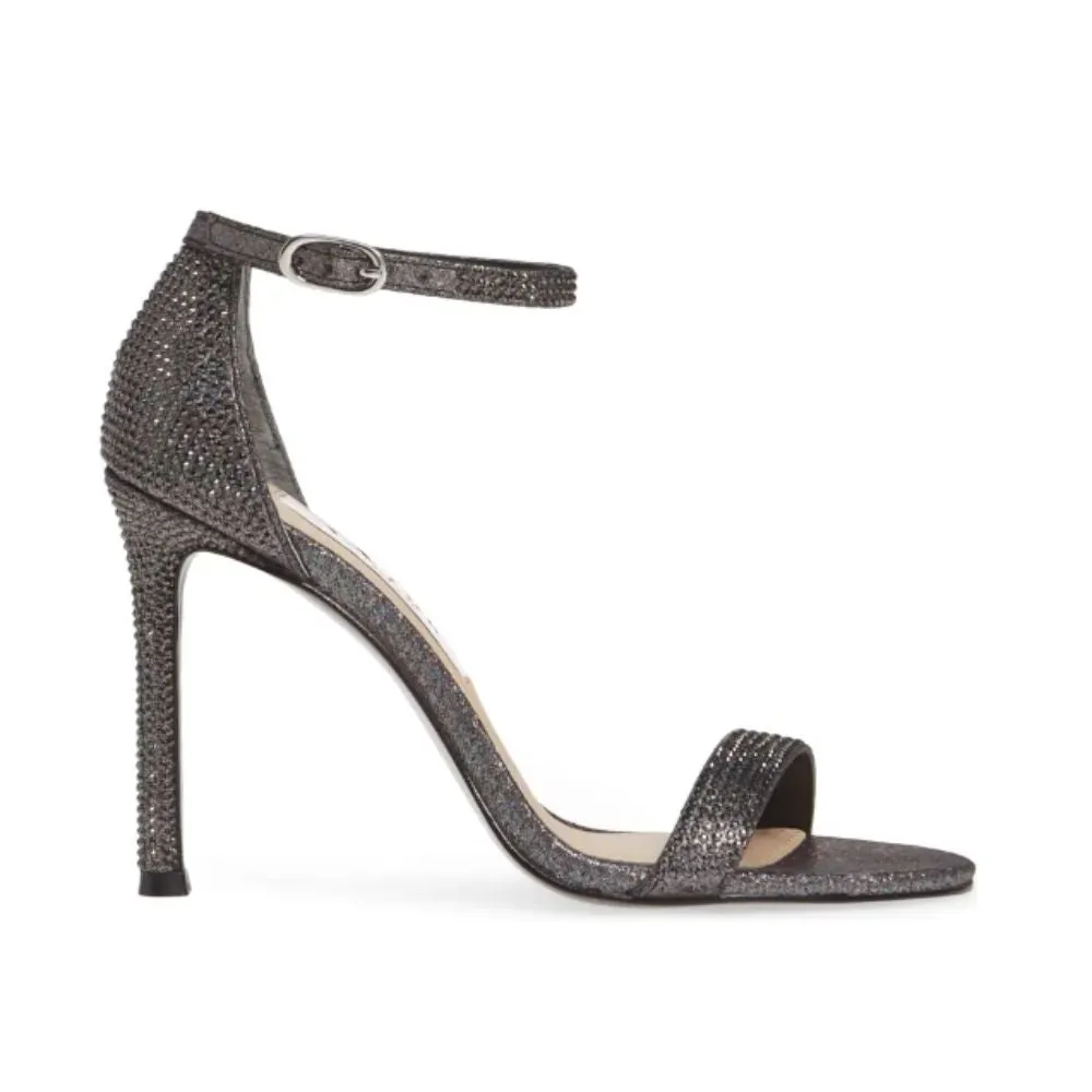 Dayzee Black Embellished Fabric Nina Sandals