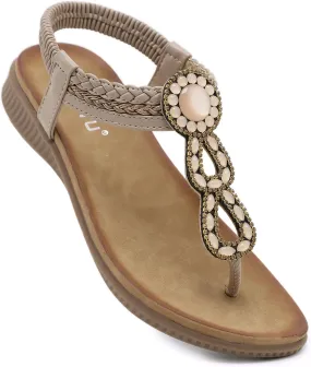 DKCHENH Comfort in Our Sandals Women Flat Shoes: Dressy Bohemian Flats, Shoes With Stylish Ankle Straps