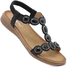 DKCHENH Comfort in Our Sandals Women Flat Shoes: Dressy Bohemian Flats, Shoes With Stylish Ankle Straps