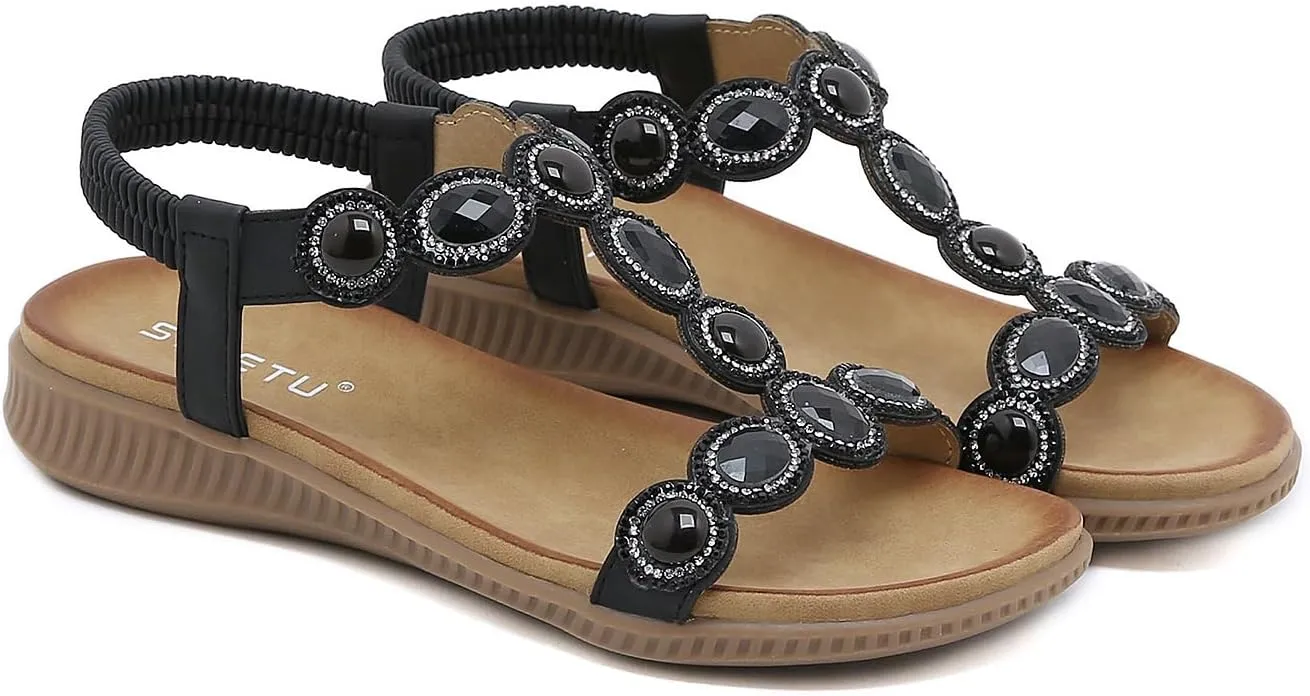 DKCHENH Comfort in Our Sandals Women Flat Shoes: Dressy Bohemian Flats, Shoes With Stylish Ankle Straps