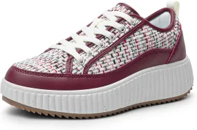 DREAM PAIRS Women Platform Chunky Lightweight Comfortable Casual Lace-Up Sky Walking Fashion Sneakers