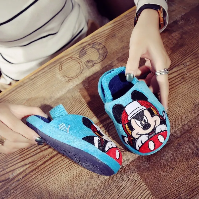 DS Red Mickey Sky Blue Slippers 3283