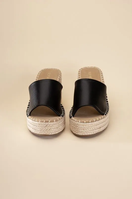 Espadrille Heel Mules
