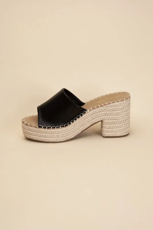 Espadrille Heel Mules