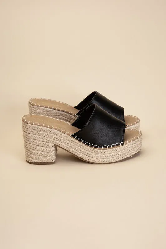 Espadrille Heel Mules