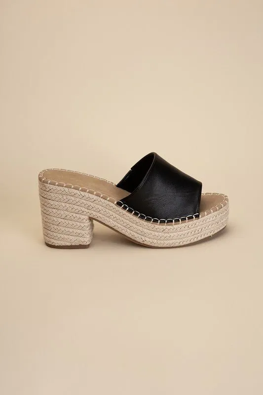 Espadrille Heel Mules