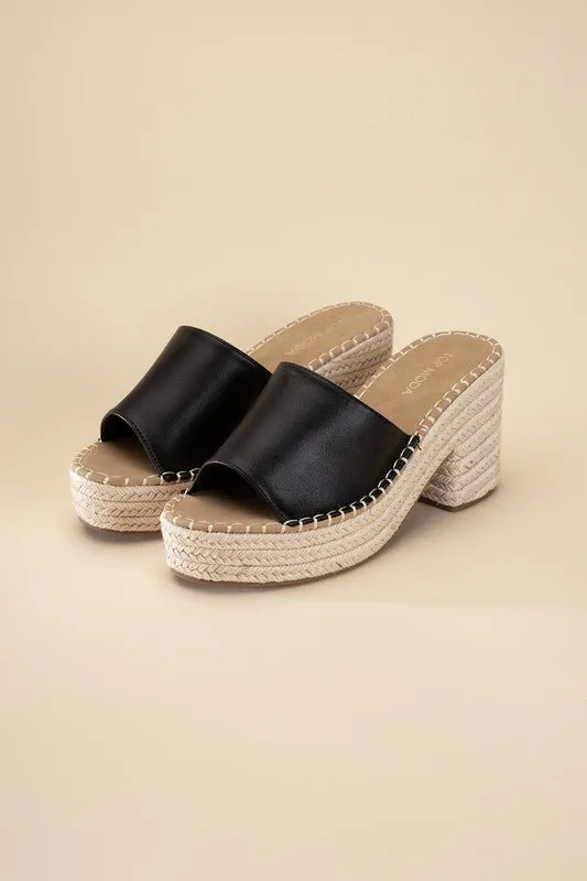 Espadrille Heel Mules