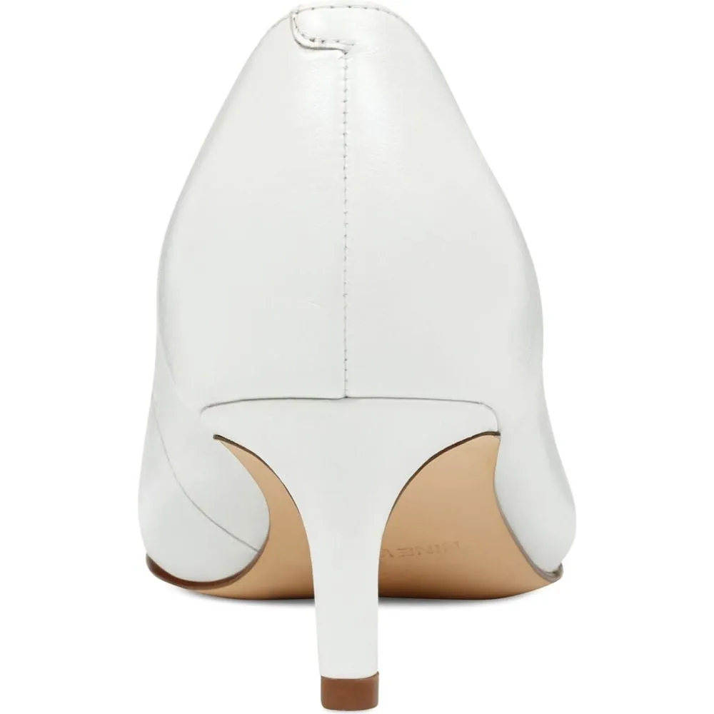 Fina White Leather Nine West Pumps