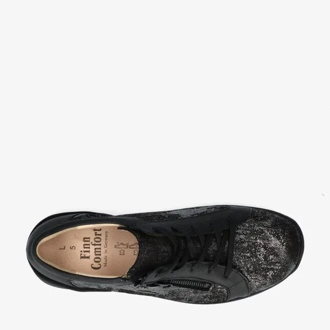 Finn Comfort Women's Barretos Sneakers- Nero Argento