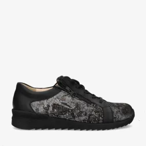 Finn Comfort Women's Barretos Sneakers- Nero Argento