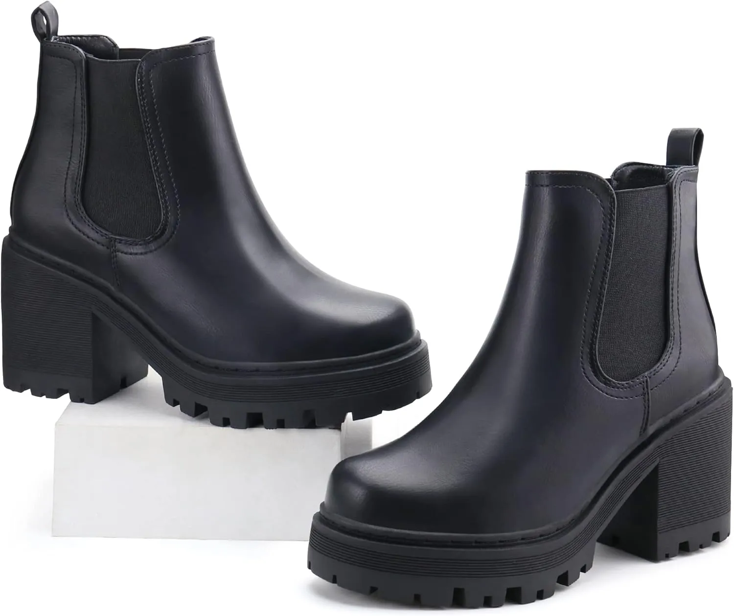 firelli Women Fashion Chelsea Boots Platform Boots Classic Ankle Booties