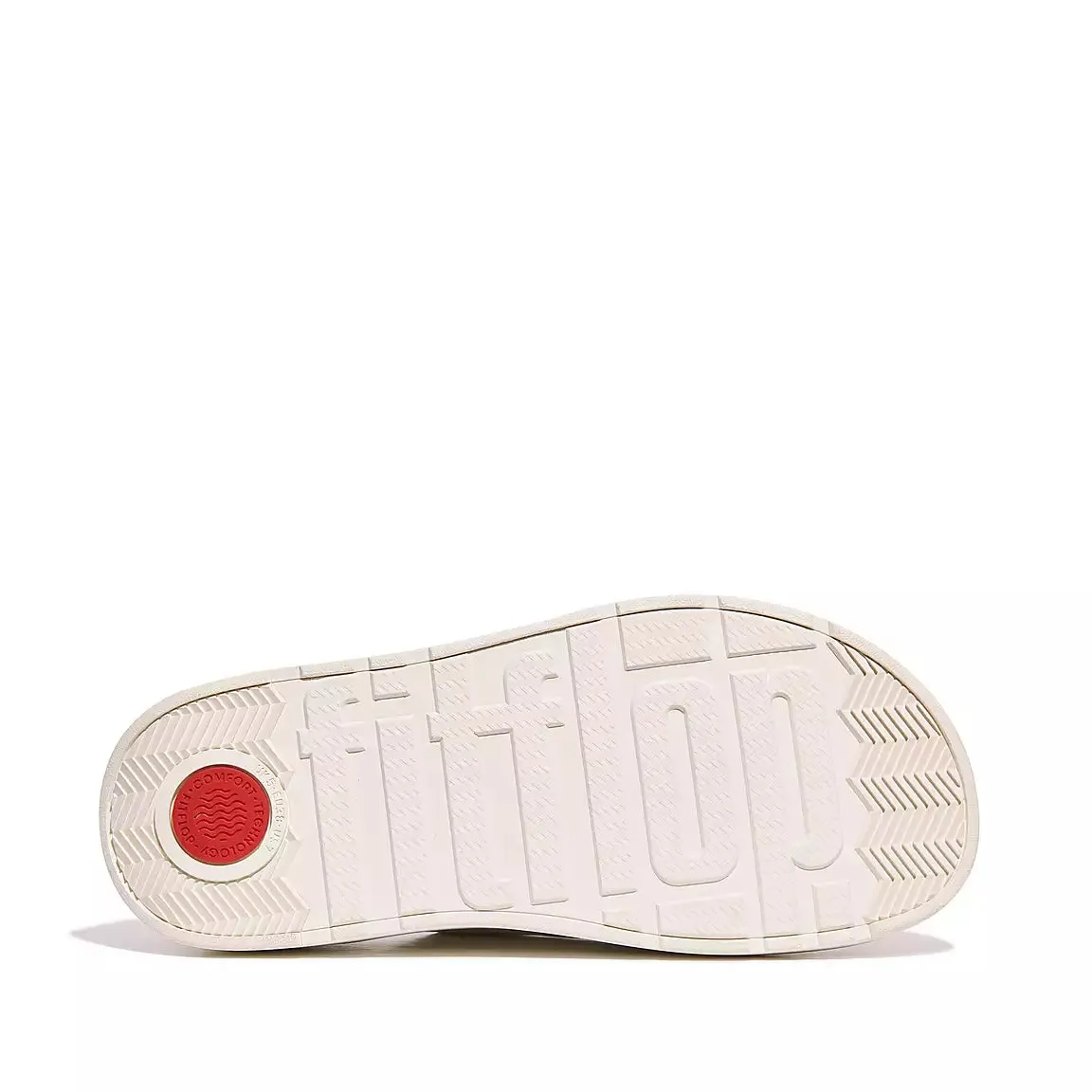 Fitflop Women’s Gen-FF Buckle Two-Bar Leather Slides Urban White