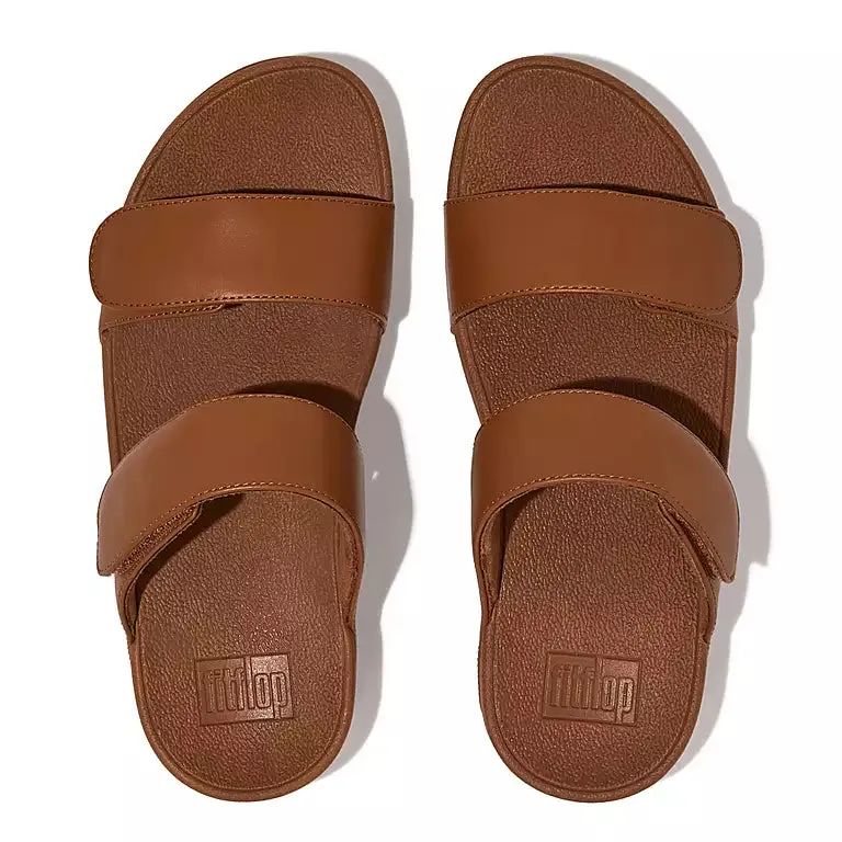Fitflop Women's Lulu Adjustable Leather Slides Light Tan