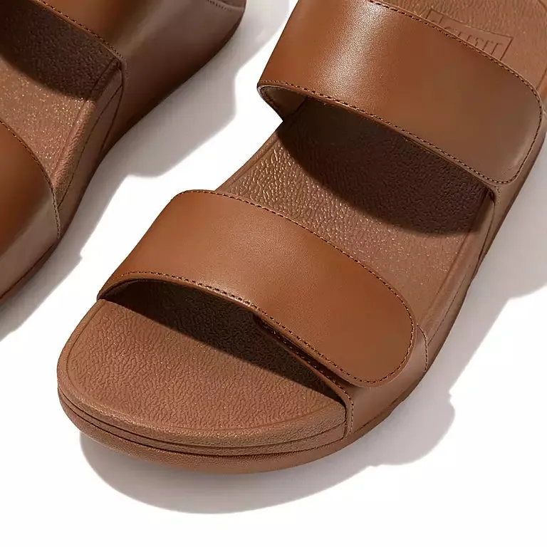Fitflop Women's Lulu Adjustable Leather Slides Light Tan