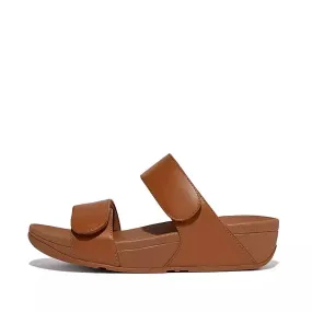 Fitflop Women's Lulu Adjustable Leather Slides Light Tan