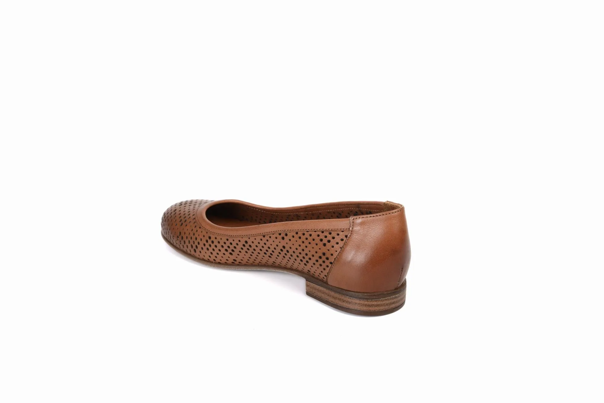 FOOT FEDERATION OPENWORK FLAT WOMEN'S SHOE TOBACCO