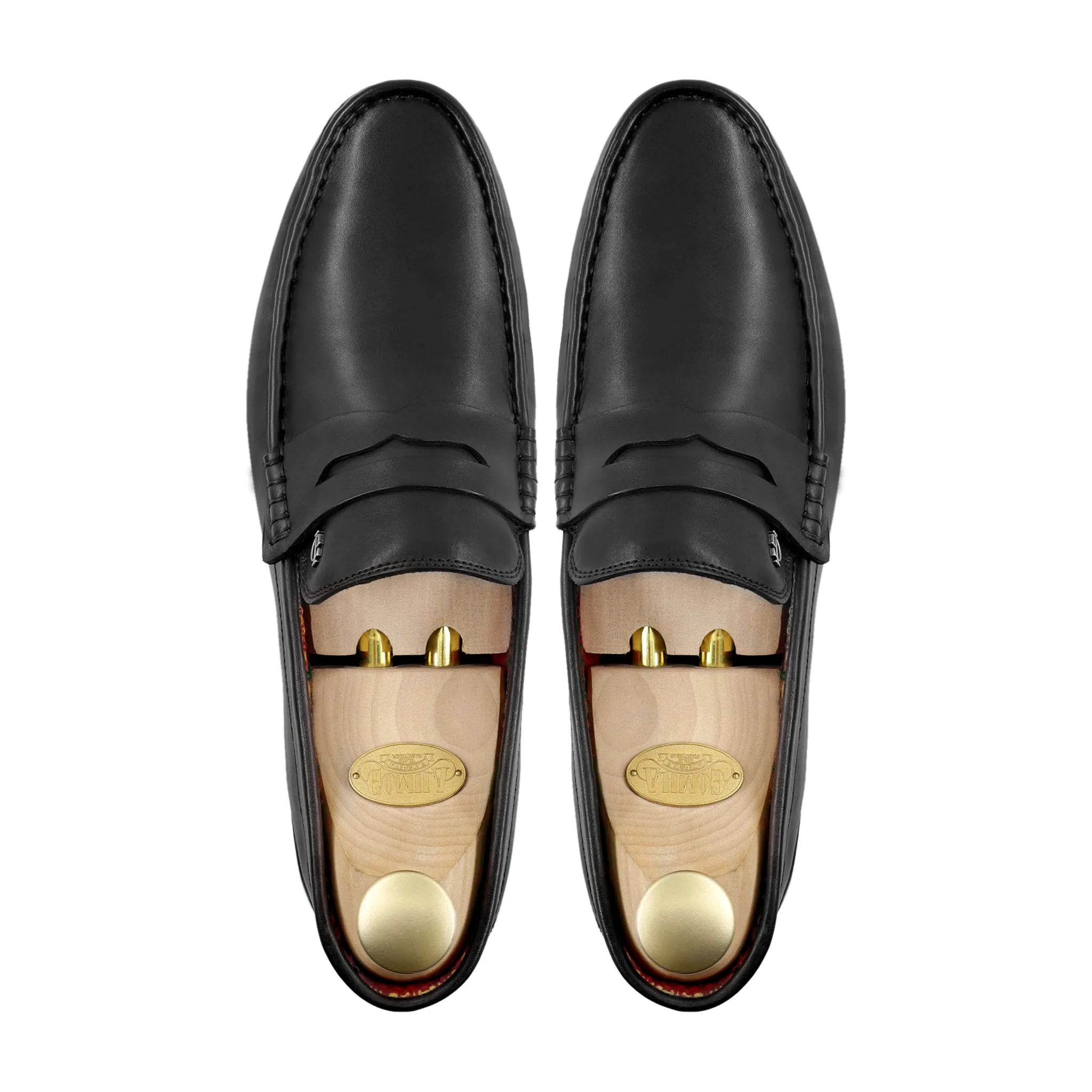 Fronzay - Men's Black Calf Leather Driver Shoe