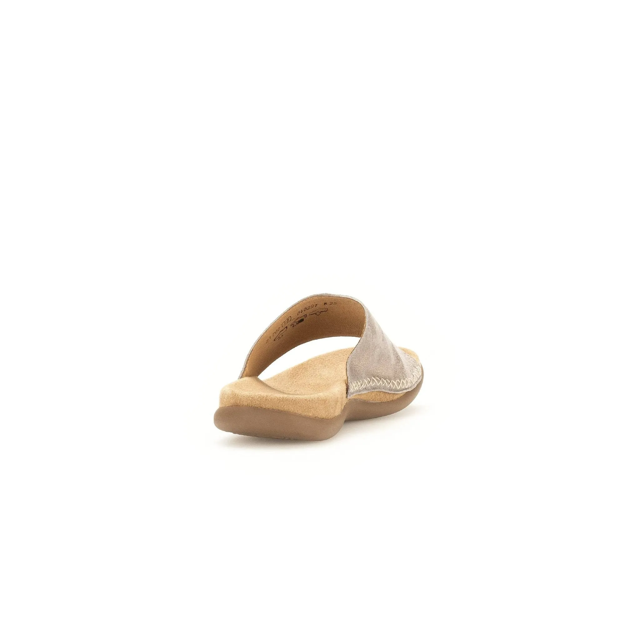 Gabor 43.700.62 Lanzarote Ladies Gold Crash Metallic Leather Slip On Sandals
