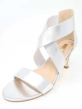 Glamour Everly Silver Heel Sandals