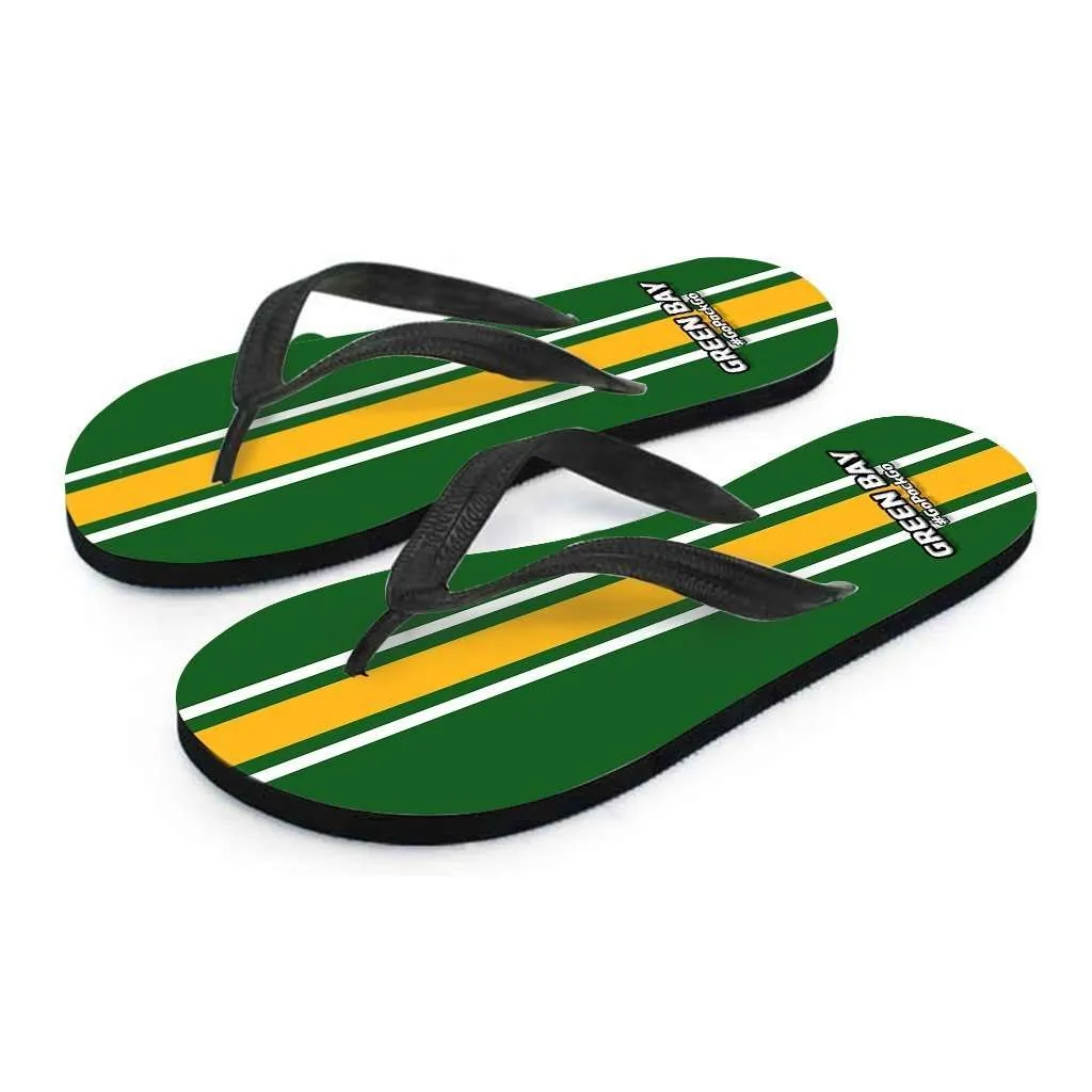 #GoPackGo Green Bay Flip Flops