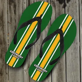 #GoPackGo Green Bay Flip Flops