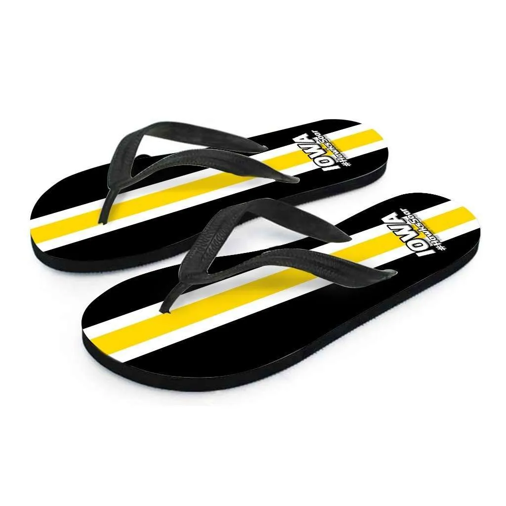 #HawksSoar Iowa Flip Flops