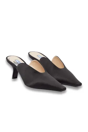 Heeled Satin Mules