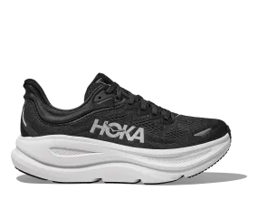 Hoka Women's Bondi 9 Running Shoes- Black/ White