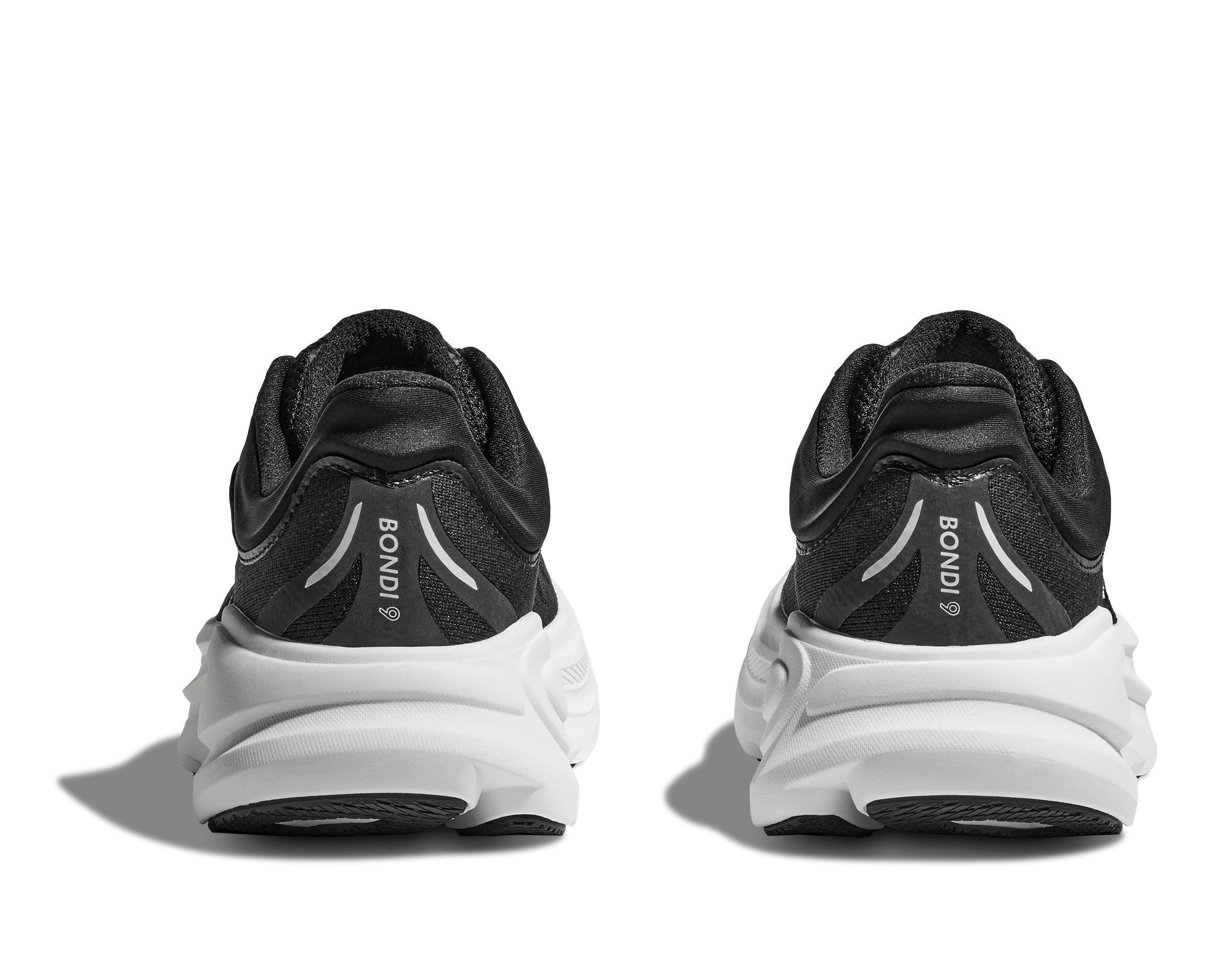 Hoka Women's Bondi 9 Running Shoes- Black/ White
