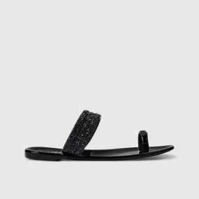 Holster Claudia Flat Bling Sandal Black HST398