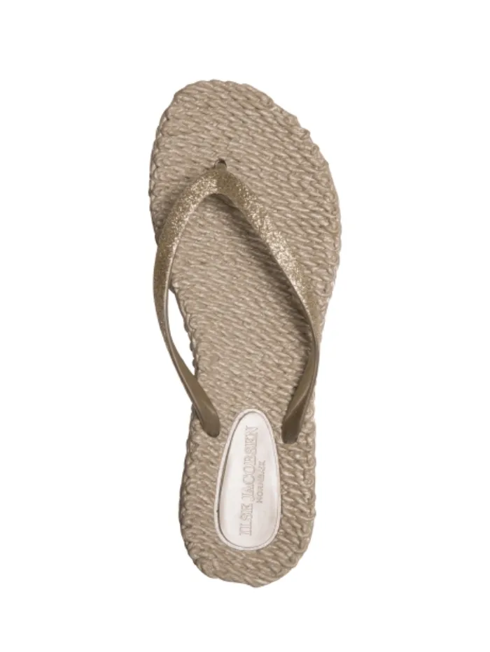 Ilse Jaobsen Women's Flip Flops With Glitter In Platin CHEERFUL01 780